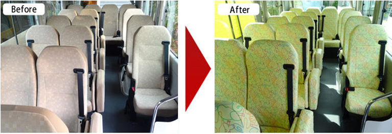 マイクロバス オーダーメイドシートカバー