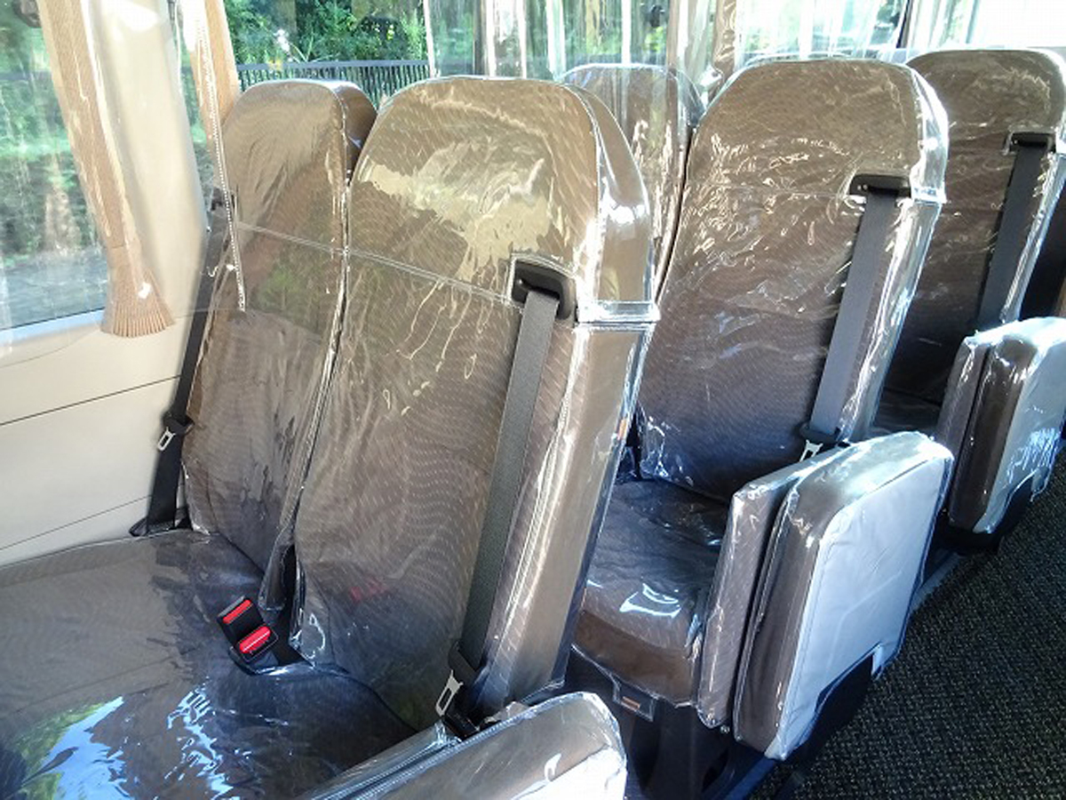 マイクロバス 汚れ防止ビニールシートカバー